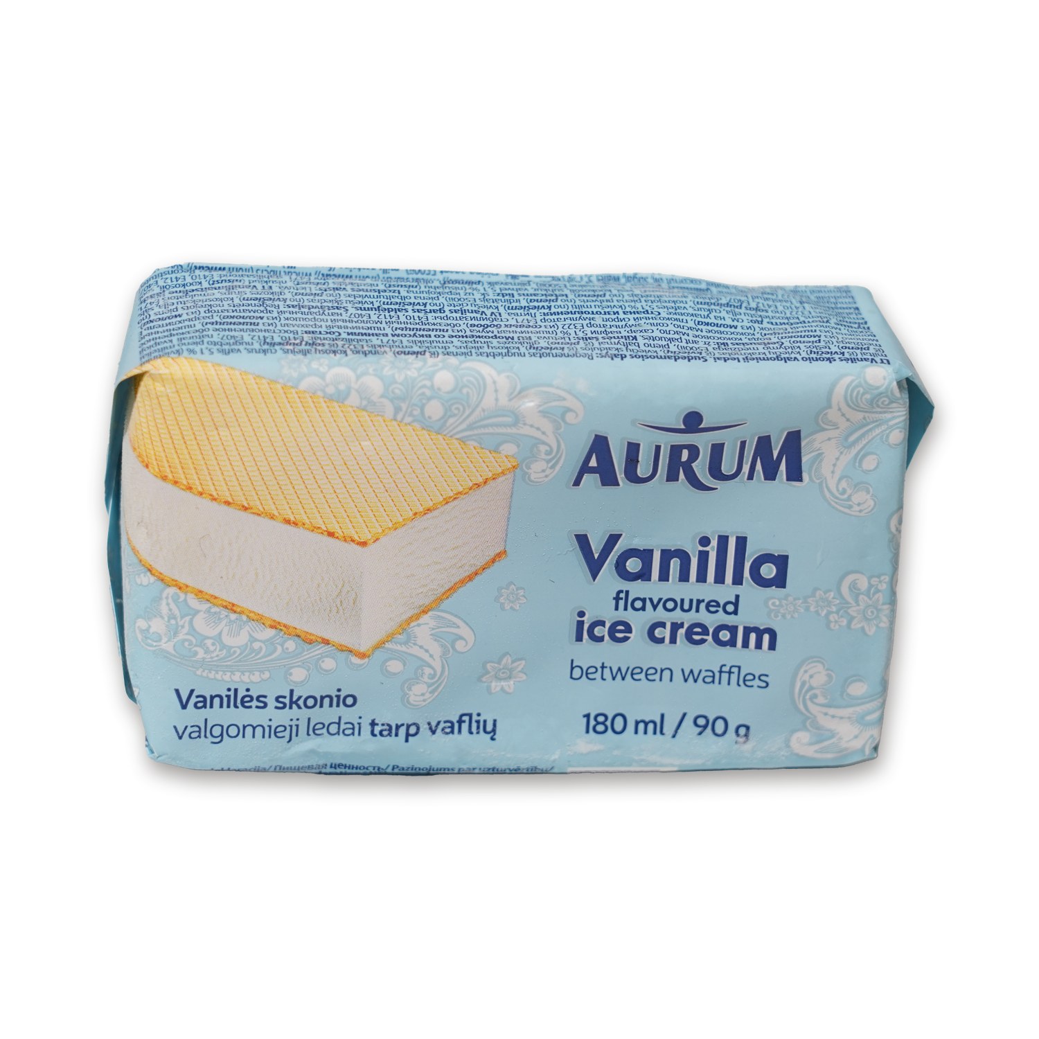 Vanilla Ice Cream Between Waffles 180ml/90g — Aurum