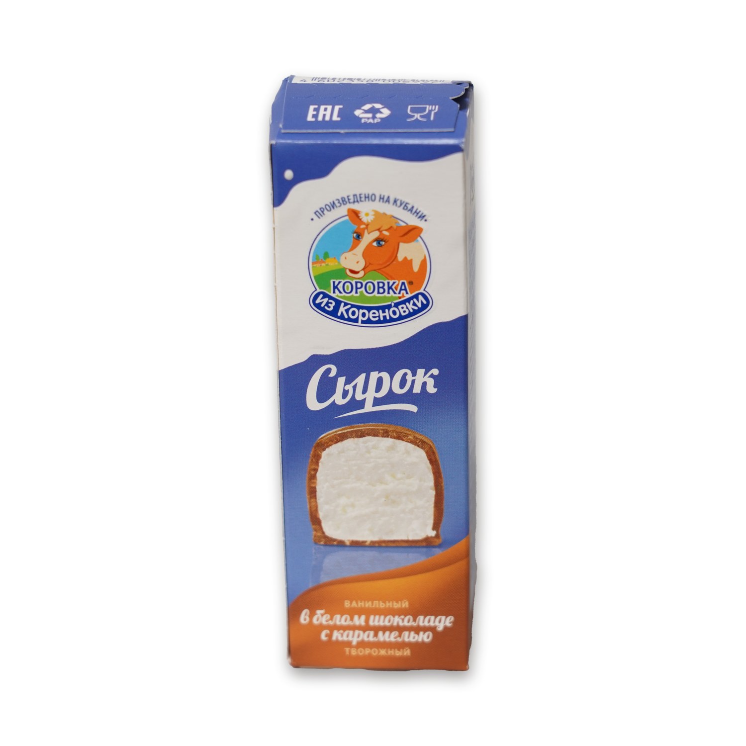Vanilla Curd Snack in White Chocolate & Caramel — Korovka iz Korenovki